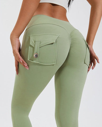 ZASUWA Female Pocket Scrunch Bum Cargo Leggings