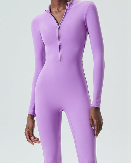 ZASUWA Female Zipper Hip-lift Jumpsuit