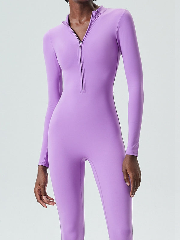 ZASUWA Female Zipper Hip-lift Jumpsuit