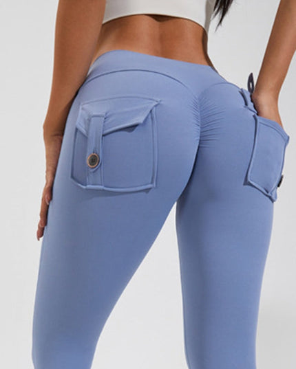 ZASUWA Female Pocket Scrunch Bum Cargo Leggings