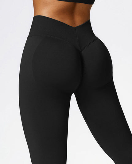 ZASUWA Female Seamless V Back Scrunch Bum Hip-lift Leggings