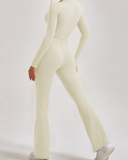 ZASUWA Female Zipper Flare Jumpsuit