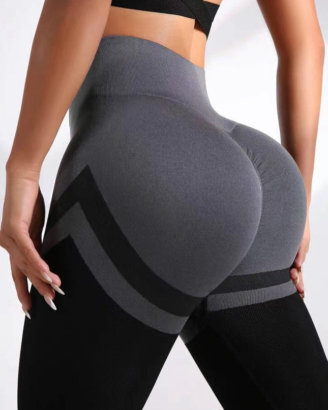 ZASUWA Female Contrast Color Scrunch Bum Leggings