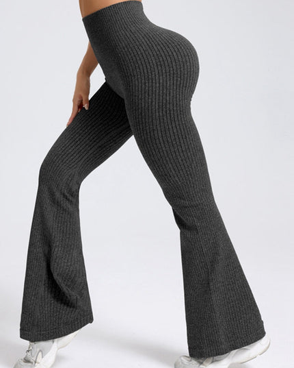 ZASUWA Female Ribbed Flare High-rise Leggings