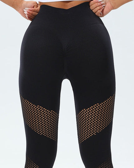 ZASUWA Female Fishnet Quick Dry Tight Yoga Leggings