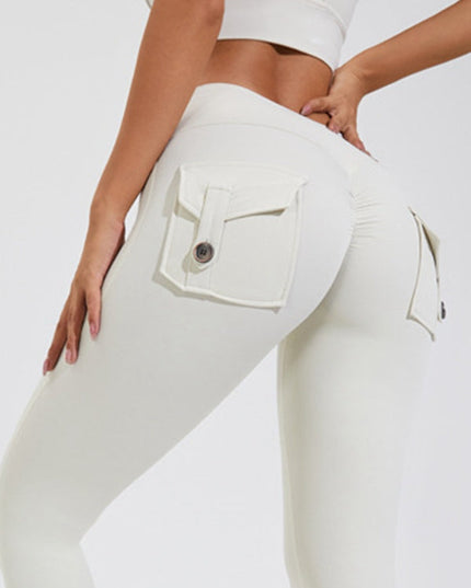 ZASUWA Female Pocket Scrunch Bum Cargo Leggings