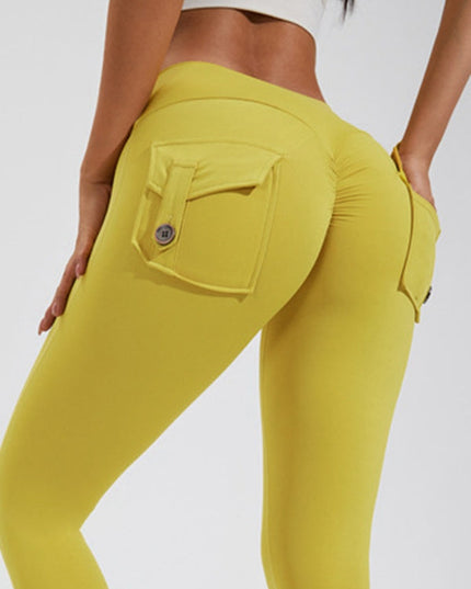 ZASUWA Female Pocket Scrunch Bum Cargo Leggings