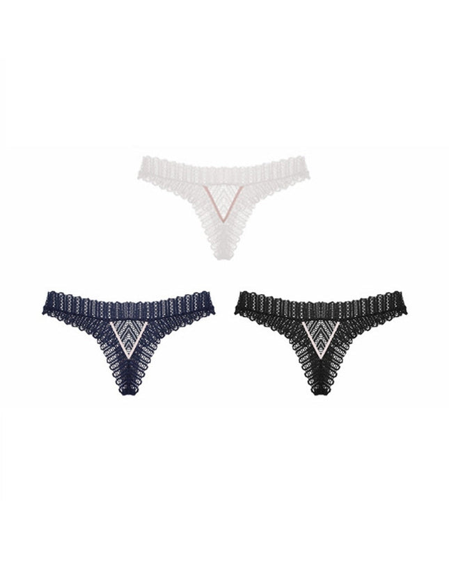 ZASUWA Female Unique Leaf Shape Lace Hollow Out Panties