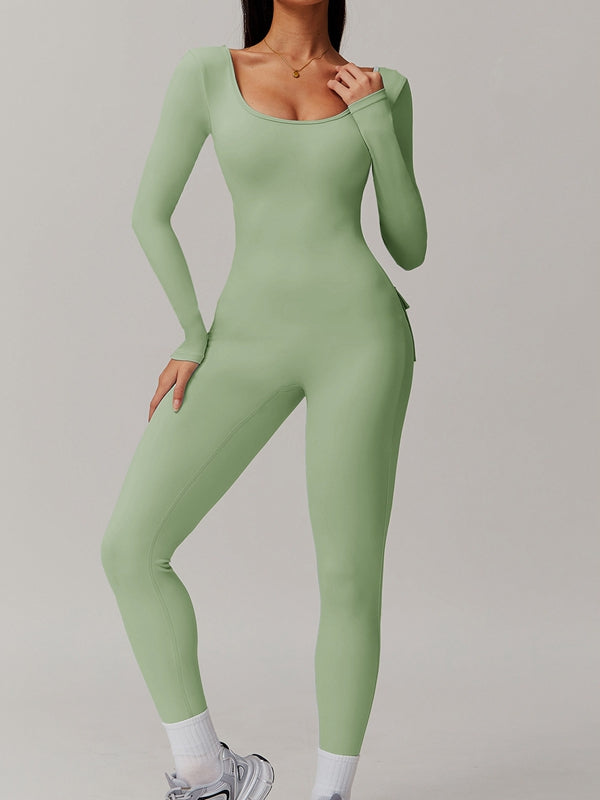ZASUWA Female Sexy Cutout Pocket Booty Cargo Jumpsuit
