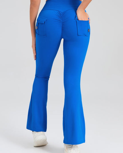 ZASUWA Female Pocket Scrunch Bum Flare Cargo Leggings