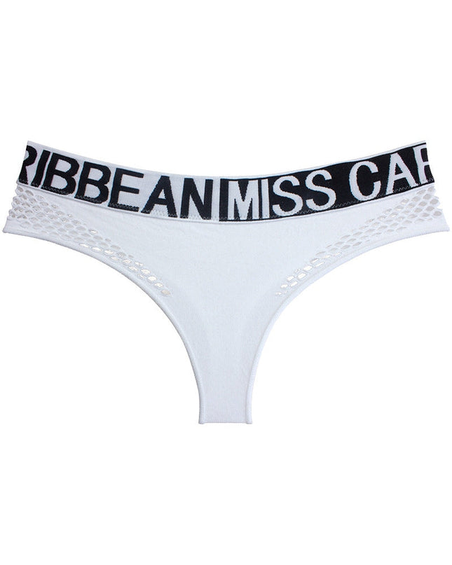 ZASUWA Female Letter Print Net Underwear
