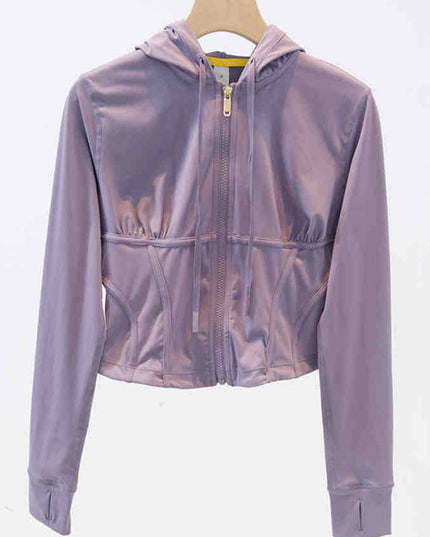 ZASUWA Female Zipper Corset Hooded Jacket