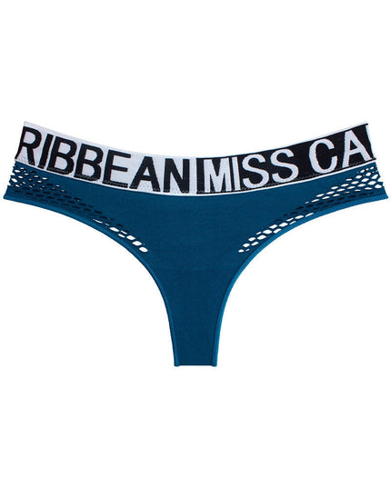 ZASUWA Female Letter Print Net Underwear