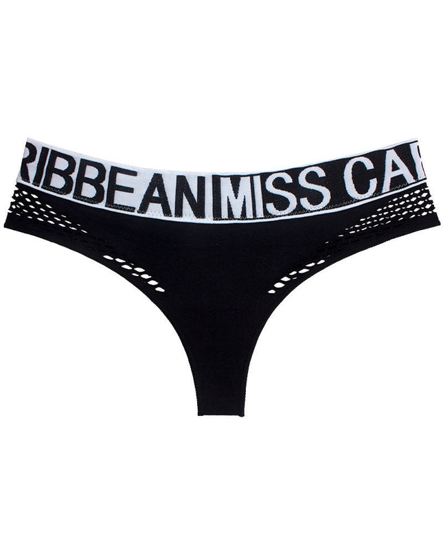 ZASUWA Female Letter Print Net Underwear