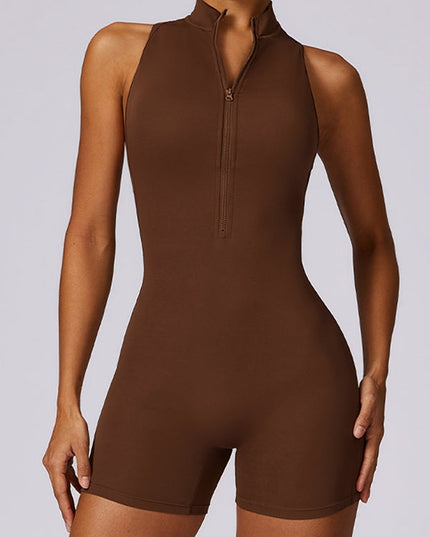 ZASUWA Female Zipper Backless Scrunch Bum Romper