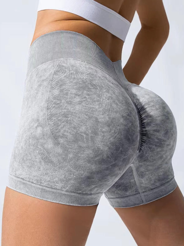 ZASUWA Female Denim Deep V Back Scrunch Bum Leggings