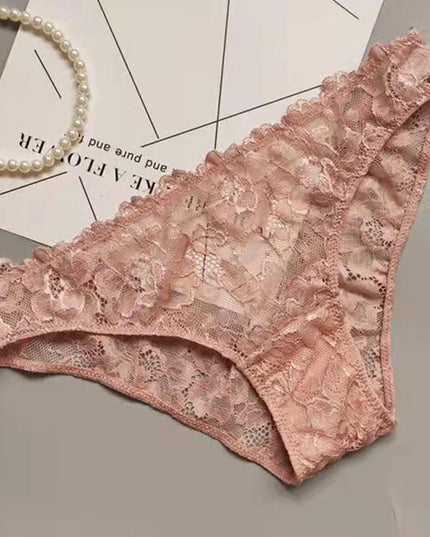 ZASUWA Female Lace Crystal Hollow Out Panties