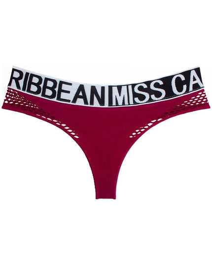 ZASUWA Female Letter Print Net Underwear