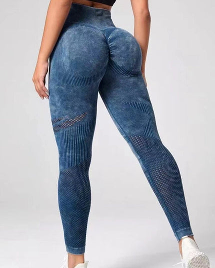 ZASUWA Female Denim Scrunch Bum Quick-dry Seamless Leggings