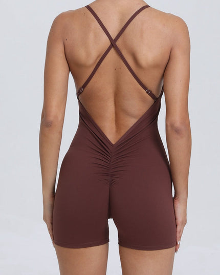 ZASUWA Female Cross Back Scrunch Bum Romper
