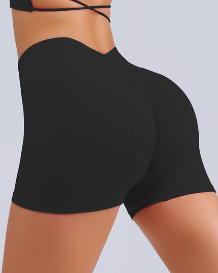 ZASUWA Female Deep V Back Scrunch Bum Seamless Shorts