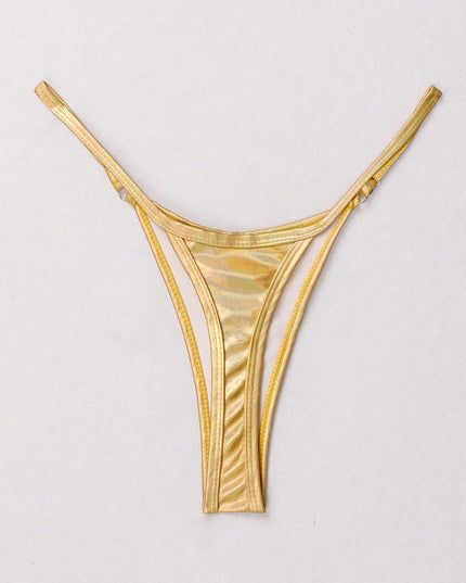 ZASUWA Female Glossy PU T-back Panties