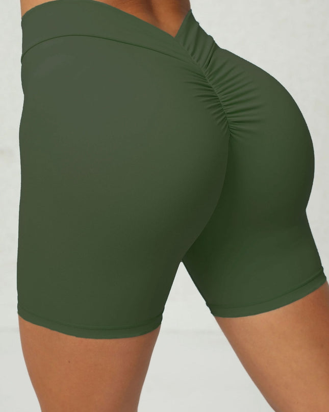 ZASUWA Female Scrunch Bum Deep V Back Leggings