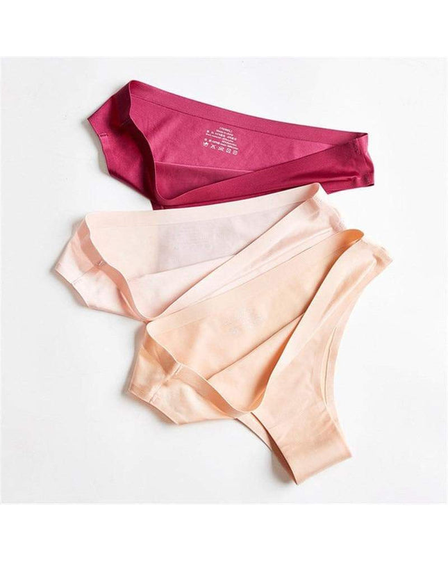 ZASUWA Female Solid Ice Silk Shorts Thong