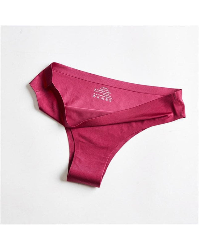 ZASUWA Female Solid Ice Silk Shorts Thong