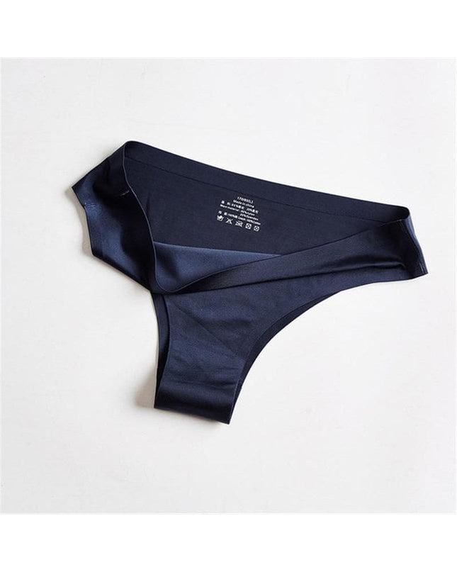 ZASUWA Female Solid Ice Silk Shorts Thong