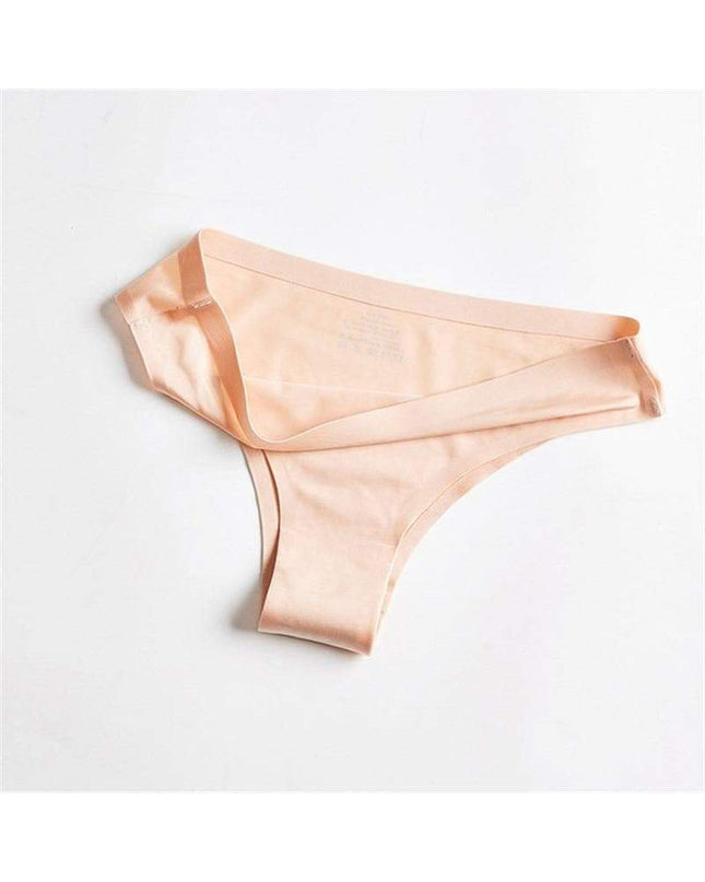 ZASUWA Female Solid Ice Silk Shorts Thong
