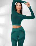 Teal / XS / Leggings+Long Sleeves