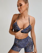 Slate Blue / S / Shorts+Bras