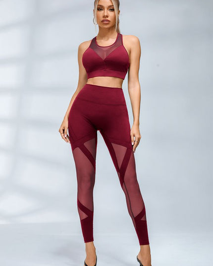 ZASUWA Female Sexy Sheer Mesh Hip-lift Leggings