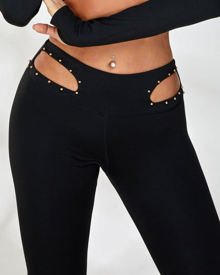 ZASUWA Female Rivet Cutout Leggings