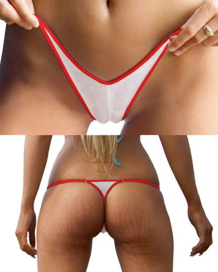 ZASUWA Female Contrast Color Stripe T-back Panties