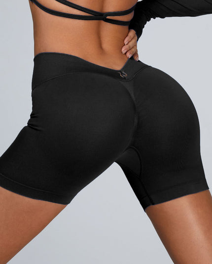 ZASUWA Female Deep V Back Scrunch Bum Leggings