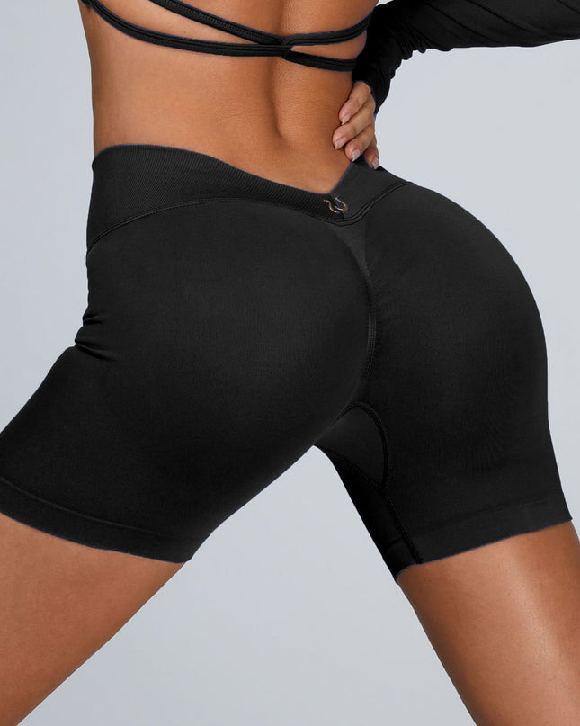 ZASUWA Female Deep V Back Scrunch Bum Leggings