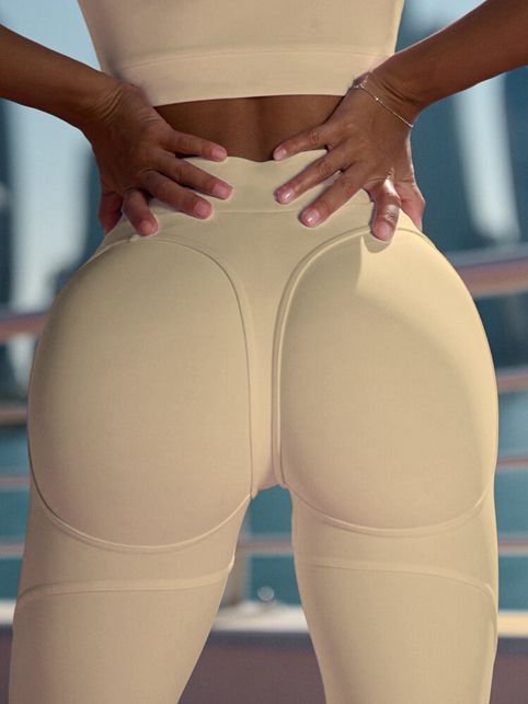 🖤ZASUWA Female Extra Sexy Push-Up "Juicy White" Leggings