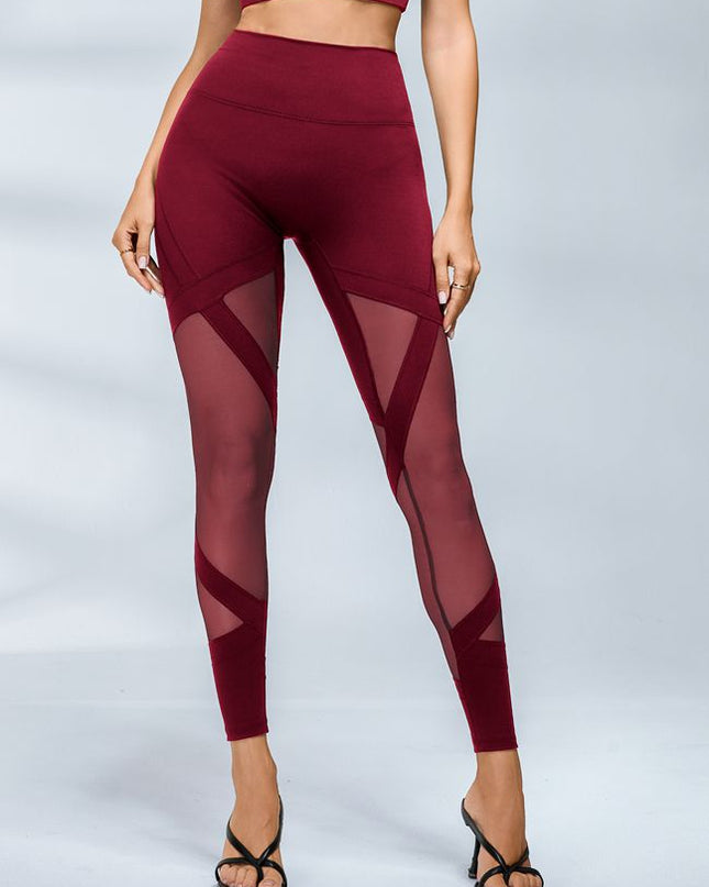 ZASUWA Female Sexy Sheer Mesh Hip-lift Leggings