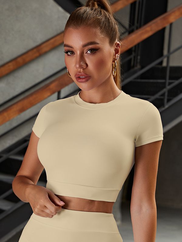 ❤ZASUWA Female Extra Sexy "Juicy White" Cropped Short Sleeves