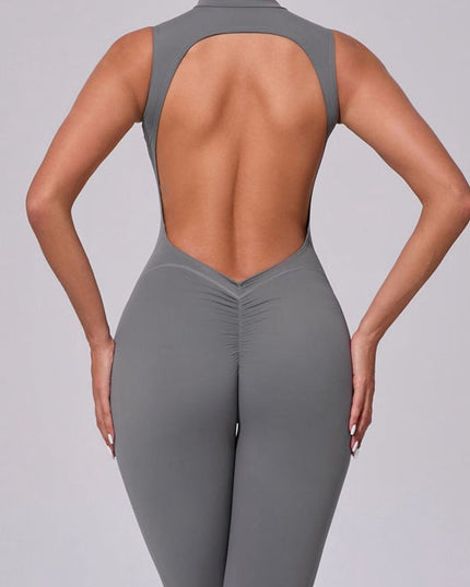 ZASUWA Female Backless Scrunch Bum Jumpsuit