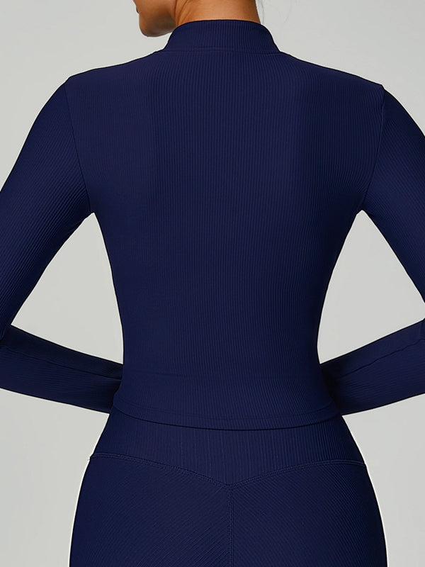 ZASUWA Female Ribbed Zipper Jacket