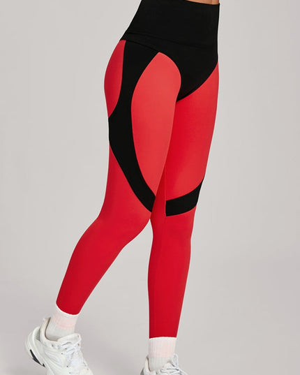 ZASUWA Female Contrast Color Push Up Yoga Leggings