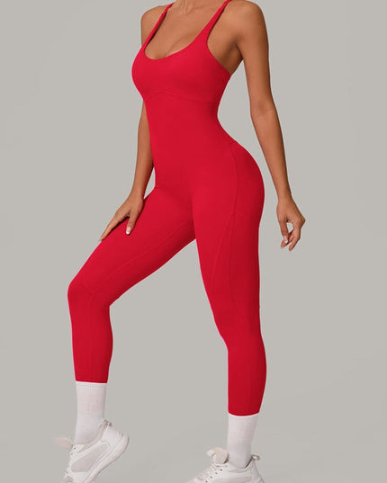 ZASUWA Female Sexy Cross Back Push-Up Jumpsuit