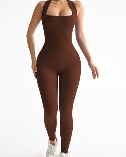 ZASUWA Female Cross Back Ribbed Jumpsuit