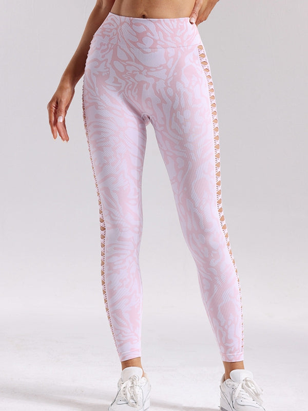 ZASUWA Female Camouflage Hollow Out Hot Booty Leggings