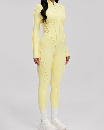 ZASUWA Female Sexy Backless Zipper Scrunch Bum Jumpsuit