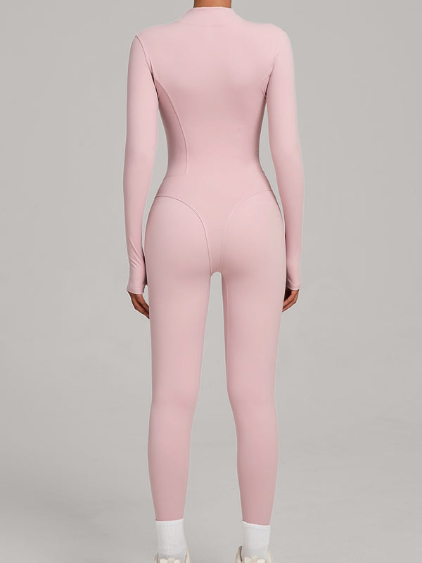 ZASUWA Female Sexy Zipper Fleece Jumpsuit