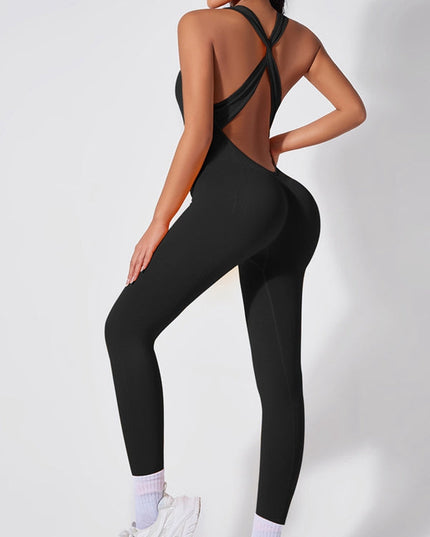 ZASUWA Female Cross Back Scrunch Bum Jumpsuit